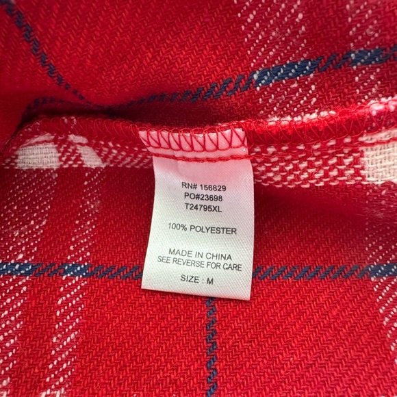 White Birch Plaid Shacket (sweater jacket).  Women’s size medium. Like new! - Picture 6 of 8